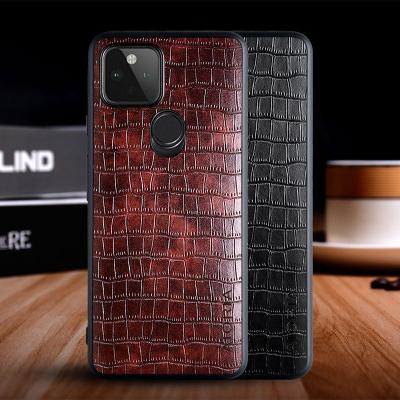 China Unique Crocodile Leather Phone Case For Google Pixel 4A 5G 5 High Quality 5A for sale