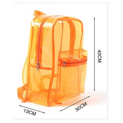 China Wholesale waterproof clear jelly pvc backpack,transparent pvc school backpack for sale
