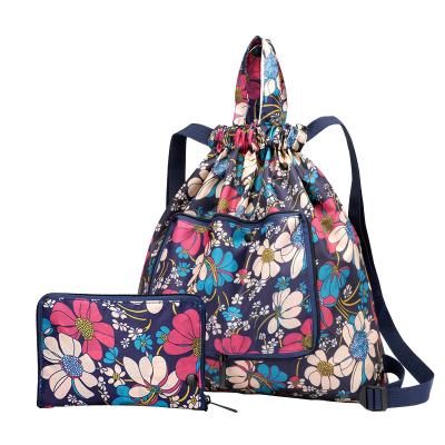 China Universal Custom Foldable Nylon Drawstring Backpack Outdoor Lightweight Fitness Sports Bags For Gym for sale