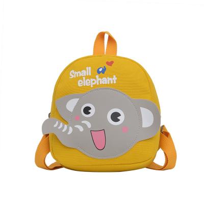 China Other Wholesale Cute Little Girl Elephant Canvas Backpack Boys School Bags Toddler Cartoon Animal Backpack for sale