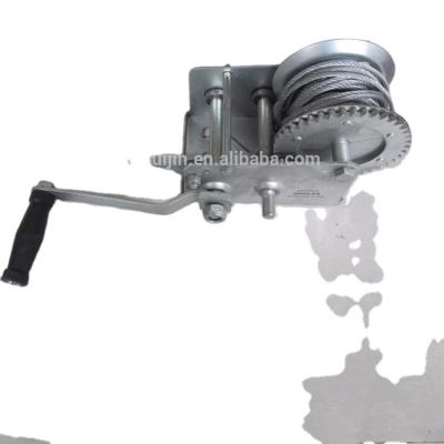 China Steel Q235 2500 Pound Manual Hand Winch Double Speed Boat Winch for sale