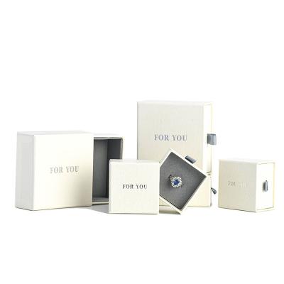 China Newest New Jewelry Drawer Carton Ring Box Jewelry Storage Box White Jewelry Box for sale