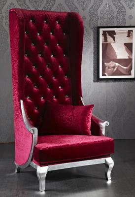 Κίνα Υψηλοί πίσω βασιλιάς και βασίλισσα Throne Chairs Velvet Solid ξύλο 880x900x1890mm προς πώληση