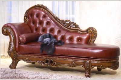 Chine Brown Chaise Lounge Handcraft de luxe en cuir italienne à vendre