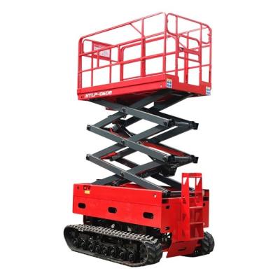 China High Strength Crawler Type Warehouse Scissor Lift 6m All Terrain Scissor Lift for sale