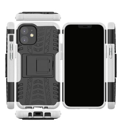 China Anti-drop Most Economical White Phone Case In Wholesal Price TPU PC Case And Kickstand 5.8