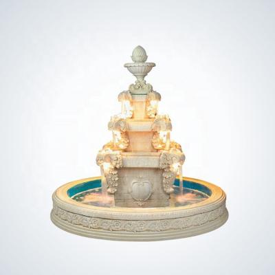 China New Design Home European Style Decoration Polyresin Marble Water Fountain for sale