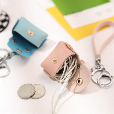 China Leather Mini Bag Keychain Stylish Key Holder For Women Cute Leather PU Key Chain Tiny Purse Keychains for sale