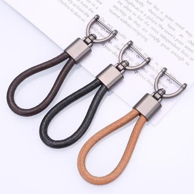 China Leather Car Key Holder For Car Leather Car Shape Metal Key Ring Key Chain Hand - Woven for sale