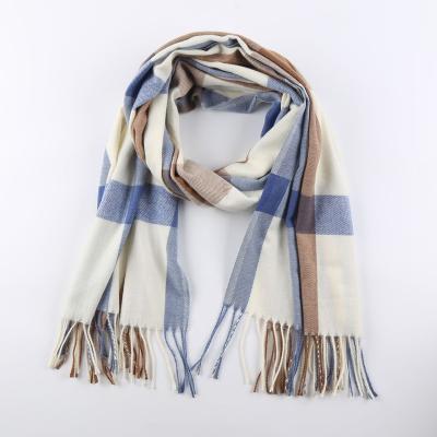 China Autumn And Winter Fashion Womens Scarf Soft Comfortable Hot Sale Imitation Imitation Scarf Cashmere Material Lattice Design Print Scarf for sale