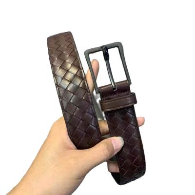 中国 人の黒いブラウン革編みこみのベルトISO9001の反摩耗Tearproof 販売のため