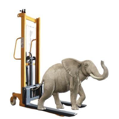 China Construction works best selling manual products 1000kg bill pallet stacker for sale