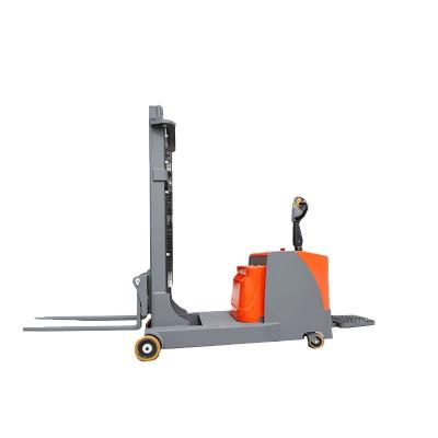 China Construction works Balanced Walk Behind Pallet Stacker Cdd15 Electric CE Hydraulic Hand Truck Container Unload Forklift Crane Forks For Sale Lift for sale