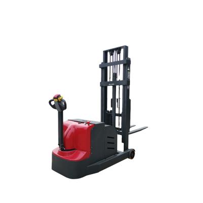 China Construction works Pallet Jack Turning Radius Lifter Traders Ladder Stacker 300 Kg 600Mm Fork 3000Mm Alltrain Loader for sale