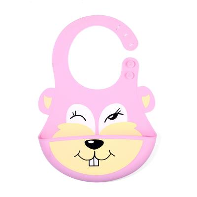 China Custom Waterproof Baby Bibs Cartoon Design Baby Bib Antibacterial Cute Silicone for sale