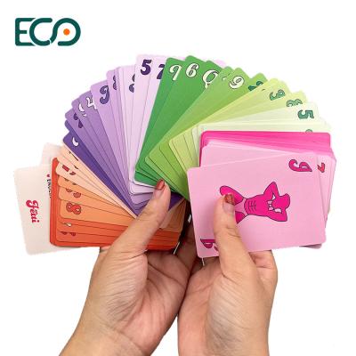 China Colorful Printing Kids Playing Card Smooth Poker Deck Board Game Funny Playing Card for sale
