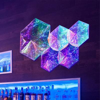 China Wholesale Home Festival Decoration Led Indoor Half Diamond Christmas Decoration Sale Pattern Light For Party And Holiday Home Wall Backdrop for sale