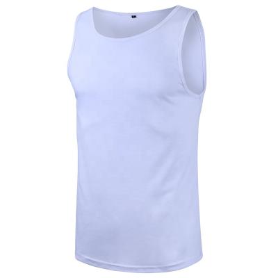 China Custom Print Breathable Quick Dry Mens Vest Anti Shrink Slimming Sports Stitches Gym Tank Tops For Men Fit for sale