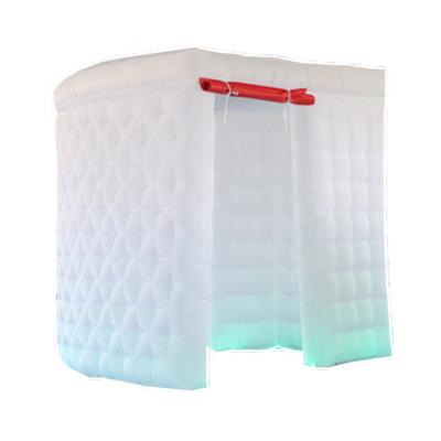 China Photo Booth Fence Or Backdrop New Design Curved Inflatable Photo Booth/Portable LED Photobooth Inflatable Fence For Wedding for sale