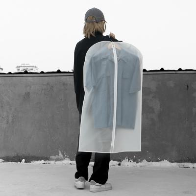 China Dust Protection/Storage Frosted Translucent Waterproof Peva Suit Cover Jacket 100*60cm Dust Bag Clothing Storage Bag for sale