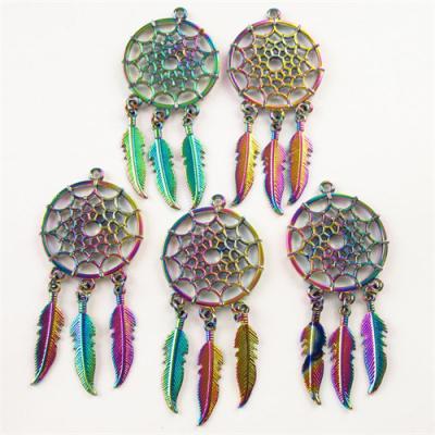 China 5Piece Cute Dreamcatcher Free Shipping Rainbow Colorful Shape Key DIY Alloy Fashion Necklace Set Key Pendant Charm for sale