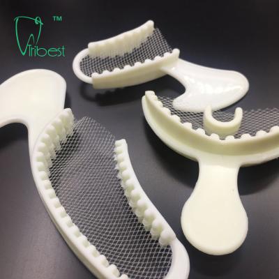 China Bandeja dental branca da impressão, bandejas Edentulous descartáveis da impressão à venda