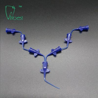 China 0.25mm zahnmedizinische Plastiknadel-haarartige Spitze kurvte lang zu verkaufen
