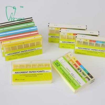 China Saugfähige Papierwegwerfpunkte, 0,02 Verjüngungs-Guttapercha-Papierpunkte zu verkaufen
