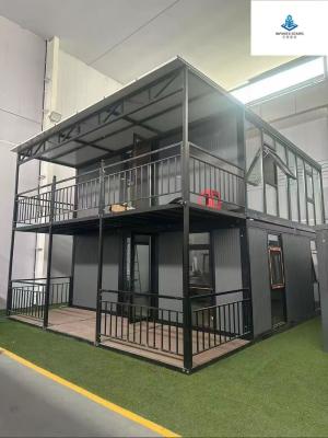 China Twee verdiepingen dubbelvleugelig opvouwbaar uitbreidbaar containerhuis Te koop