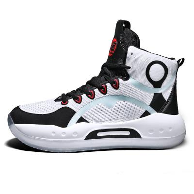 China Fashion Trend Mesh Upper Hard Wearing Men Sports Basketball Shoes Breathable Shock Absorption Basketball Shoes for sale