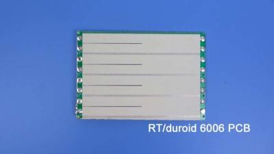 중국 25밀리 RT 듀로이드 6006 RF PCB 녹색 용접 마스크와 몰입 금 판매용