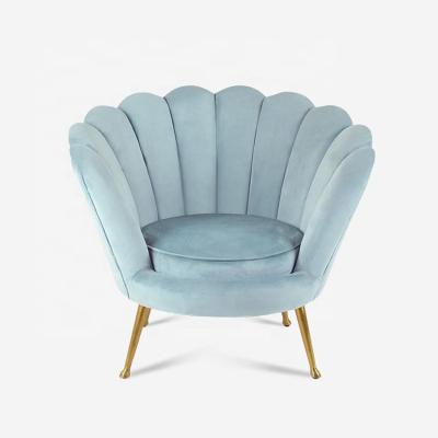 China Wholesale CX Comfortable Cheap Nordic Furniture Modern Living Room Accent Metal Sofa Chair Wing Gold Luxury Dining Living Room Velvet Sofa Chairs for sale