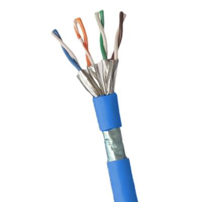 China Blue CAT8 FFTP LSZH 22AWG Copper 40Gbps Cable For Data Transfer 1000ft for sale