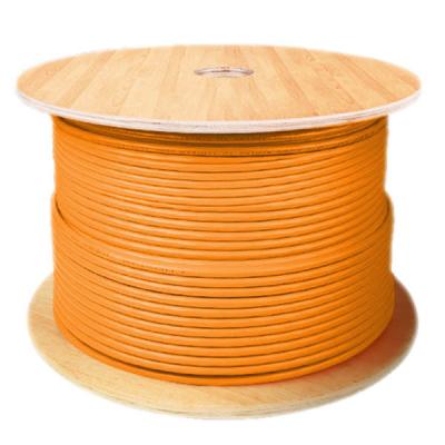 China Cat8 SFTP 22AWG Orange PVC 40Gbps For Data Center Cable 1000FT for sale
