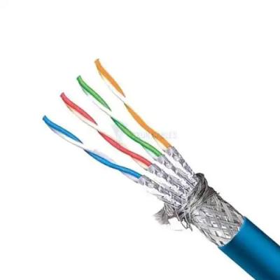 China SFTP CAT8 22 AWG Conductor Size Cable 2000 MHz Frequency Copper Material with PVC Jacket for sale