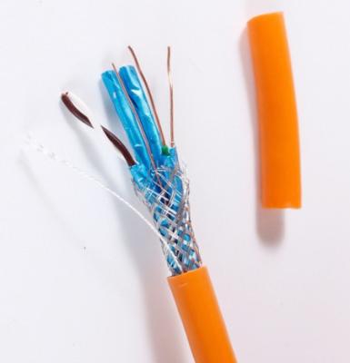 China Cat7A SFTP Shielded Ethernet Cable 1000MHz 10Gbps, 23AWG Pure Copper for Data Center for sale