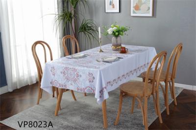 China La cena de la cubierta del mantel de la perla grabó en relieve anchura gruesa del tejido de fondo del PVC 0.45m m el 140cm en venta