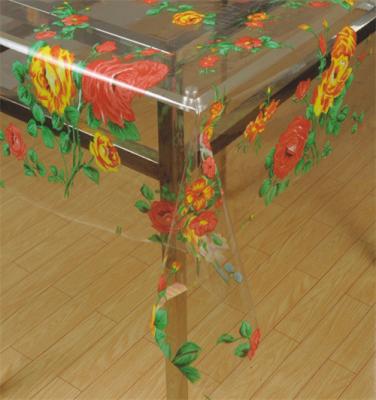 China Anchura transparente disponible plástica de los manteles 0.08m m Nappe Del 1.37m en venta