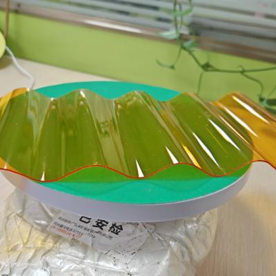 China Orange Polycarbonate Corrugated Sheet The Perfect Solution for Both Practical and Decorative Roofing and Siding Projects for sale