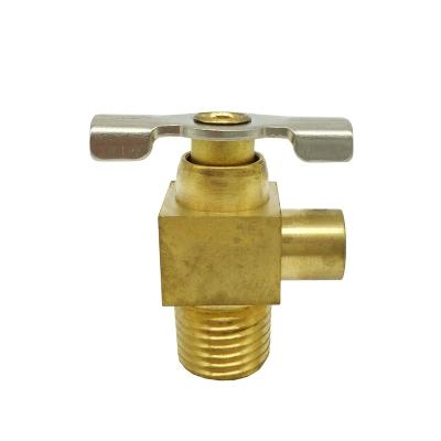 China 90 Angle Joint Bleeder Valve General Internal Metal-to-Metal Seals, Brass Body, Brass Stem for sale