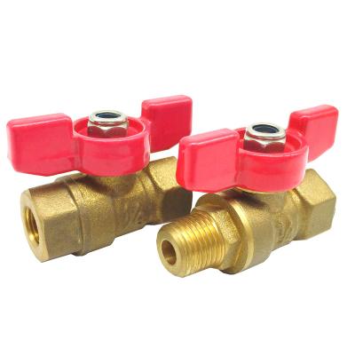 China Full portb MMTH&MFTH Mini Brass Ball Valve 2pc general forging brass construction for sale