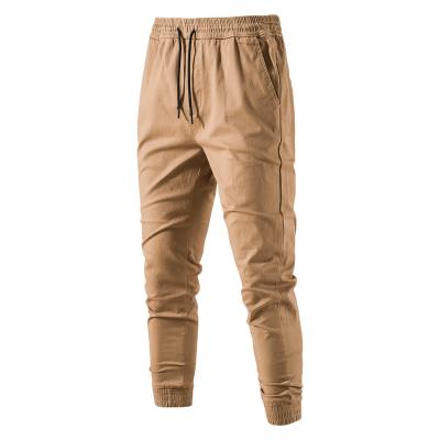 China 100% cotton fashion trends spring and autumn 2022 new men's overall casual men's youth solid color breathable soft pants for sale