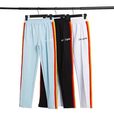 China Fashion brand tis couples loose casual pants men and women pants polyester/cotton angel rainbow stripe sweatpants for sale