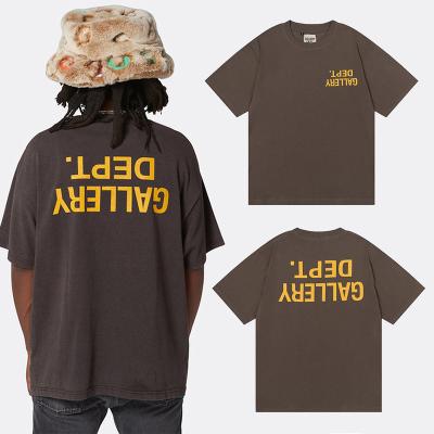 China HIGH STREET Vintage Fashion Trend Brand Short Sleeve Los Angeles Men's T-Shirt Gallery Department for sale