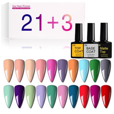 China Nail Art Beauty Gel Polish Private Label Wholesale Soak Off 8Ml 80 UV Gel Color Nail Polish Kit UV Gel for sale