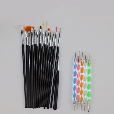 China Beauty Care Make Tools Salon Professional Nail Set Paints Carving Pens Nail Brush Nail Tools for sale