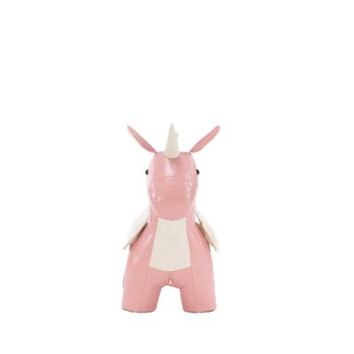 China Factory direct sales high quality pink convertible unicorn animal wooden stool for sale