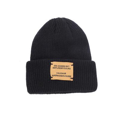 China Warm autumn and winter of the COMMON 2021 new warm knit hat for women, South Korea fashion solid color patch ear wool outdoor cycling hat for sale
