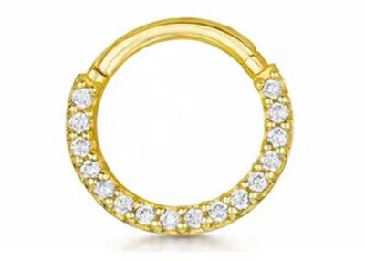 Chine perforation de Clicker d'or de 14G 16G 14k pour la taille du septum 6mm 10mm de nez à vendre