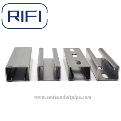 China 1 5 8 strut channel SS 304 SS316 SS Unistrut with For Commercial Metal Structures and Accessories for sale